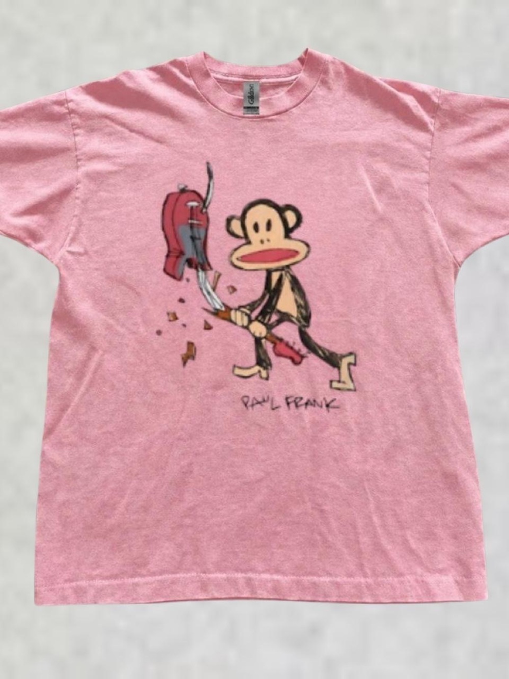 Gildan Pink Paul Frank Julius Graphic Short Sleeve Tee